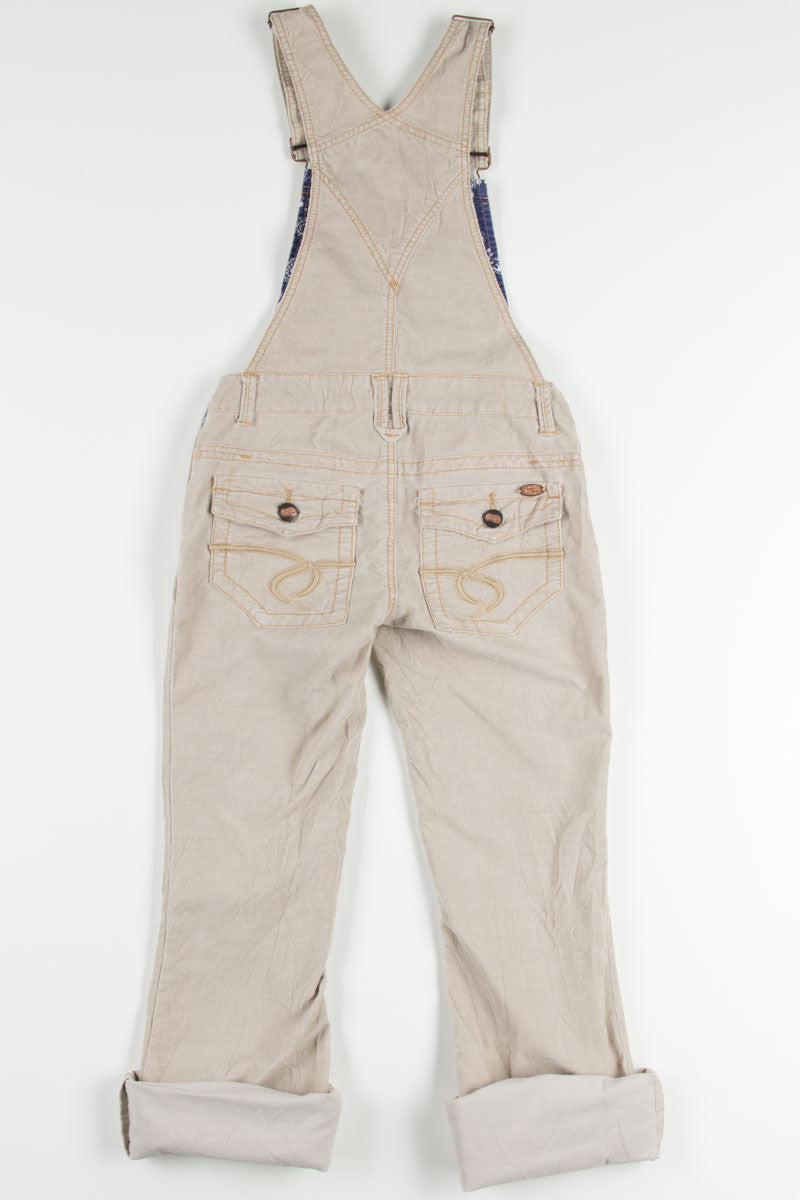 Tan Flare Corduroy Overalls