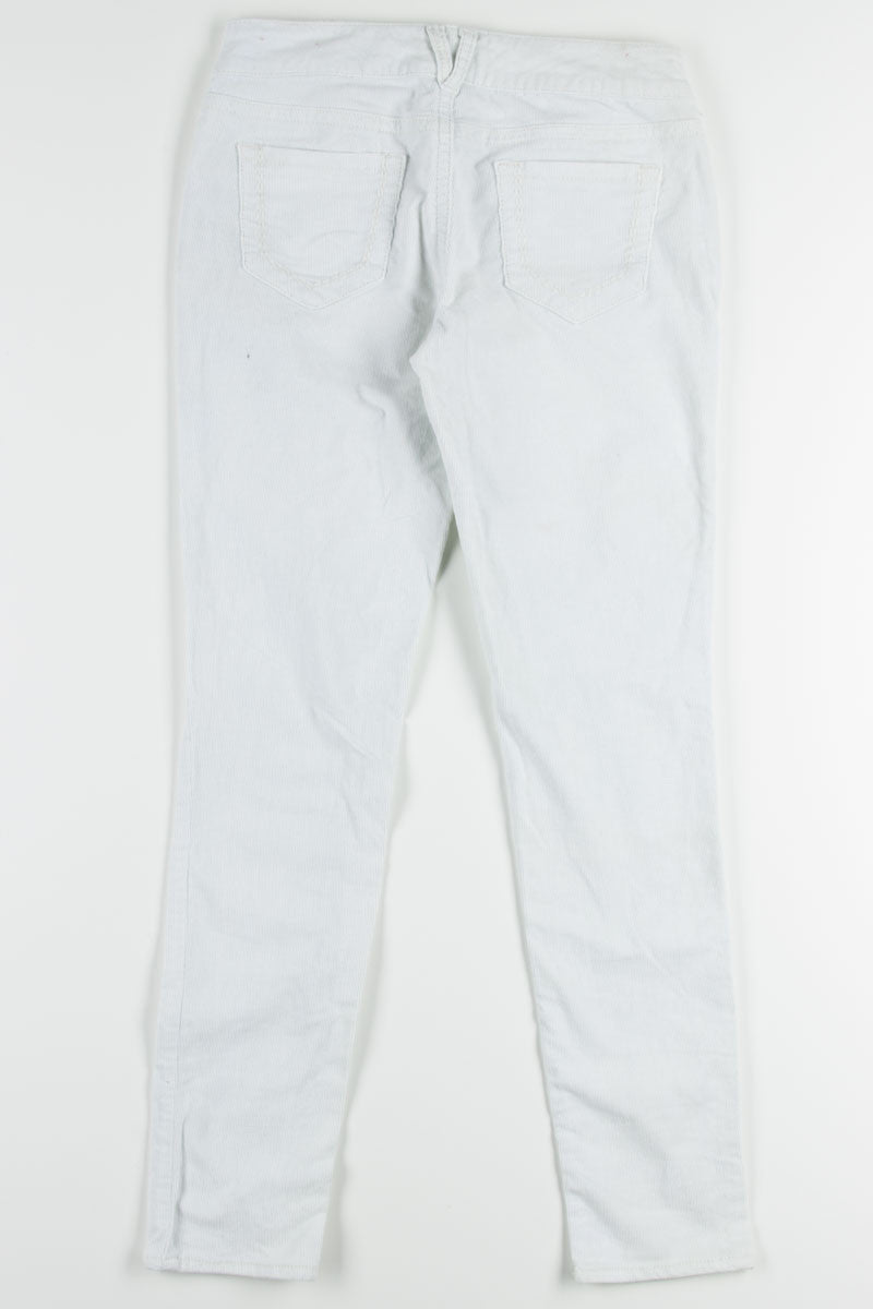 White Skinny Corduroy Pants