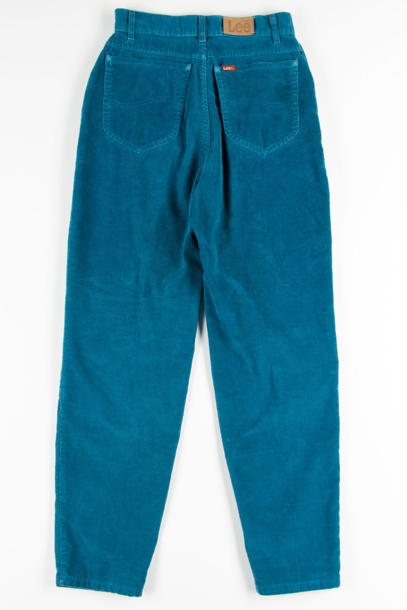 Vintage Lee High Waisted Teal Corduroy Pants