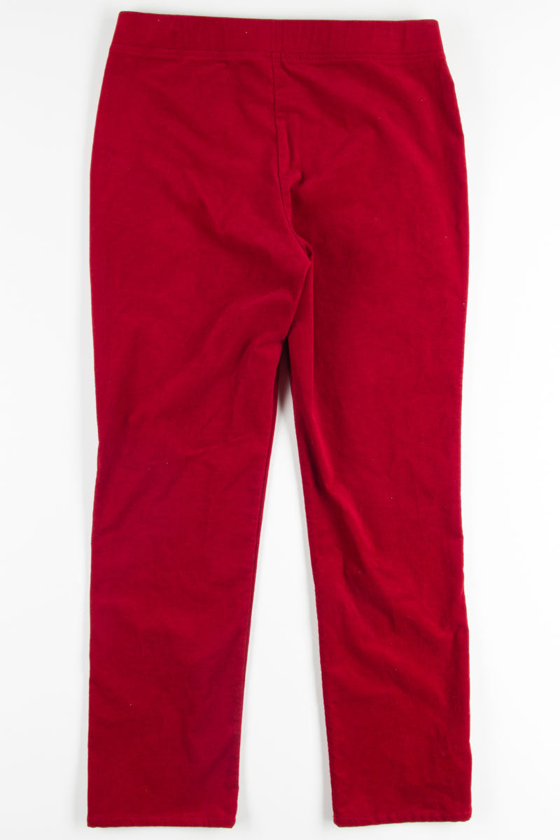 Red Corduroy Leggings