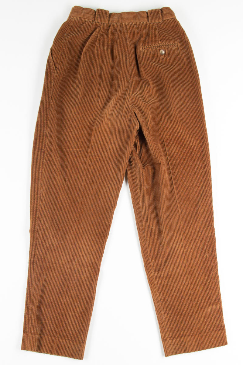 High Waisted Brown Corduroy Pants
