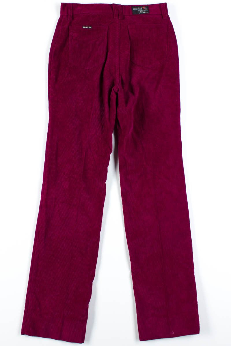 Wine Blaze Corduroy Pants