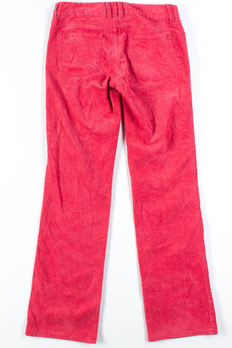 Coral Corduroy Pants 1