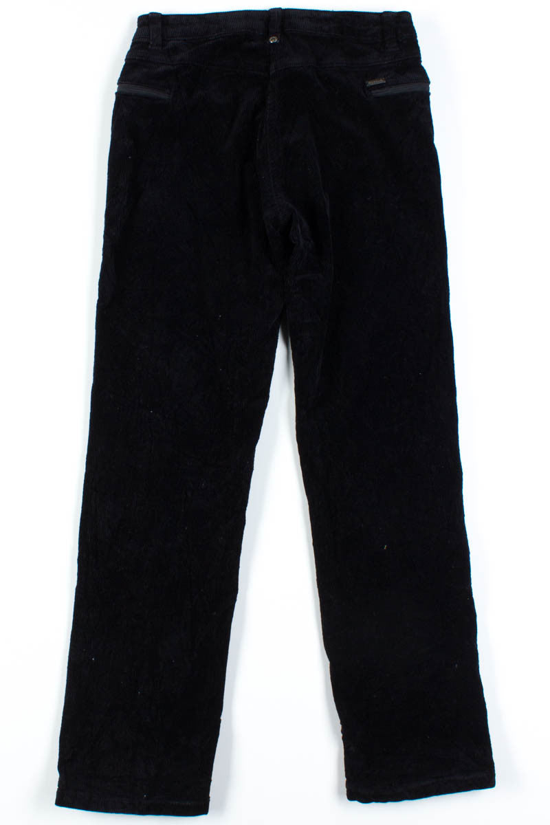 Black Stretch Corduroy Pants
