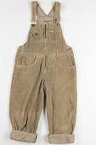 Tan Zip Front Vintage Corduroy Overalls