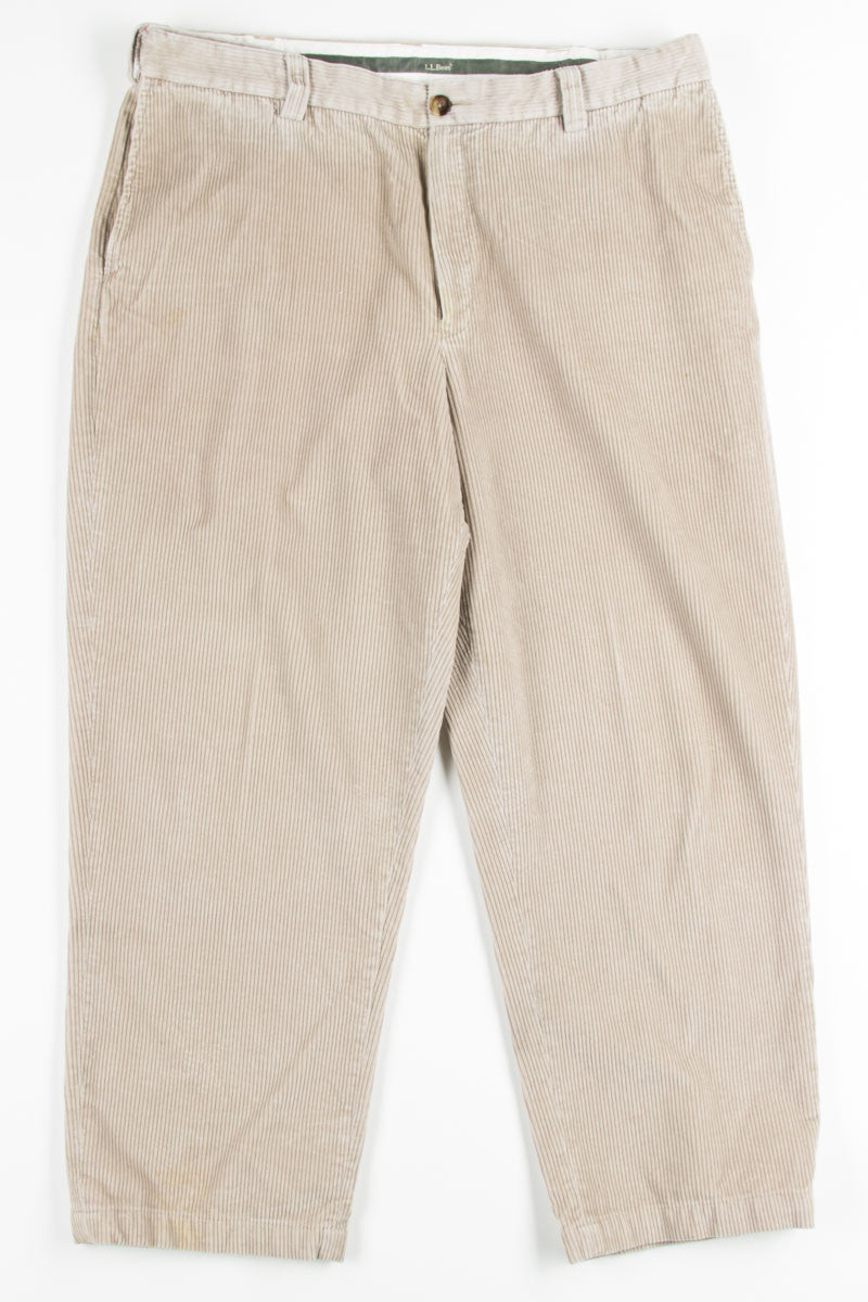 Beige L.L. Bean Corduroy Pants