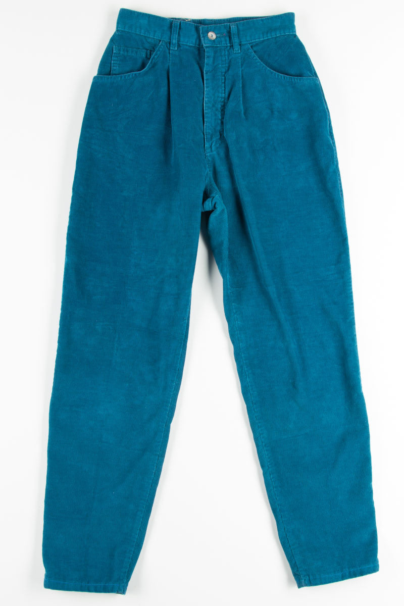 Vintage Lee High Waisted Teal Corduroy Pants