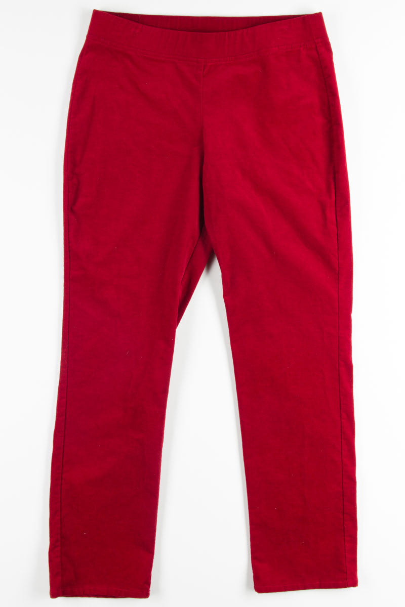 Red Corduroy Leggings