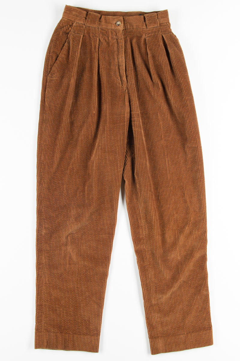 High Waisted Brown Corduroy Pants