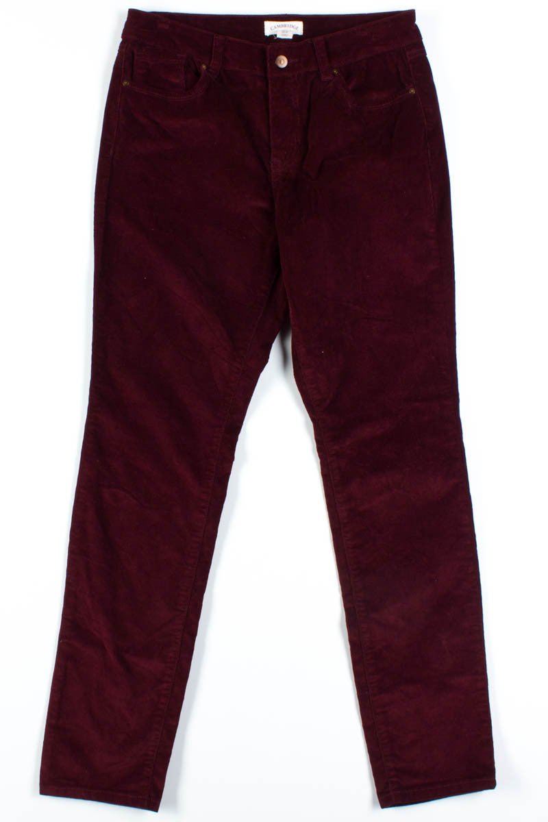 Burgundy Corduroy Pants 4