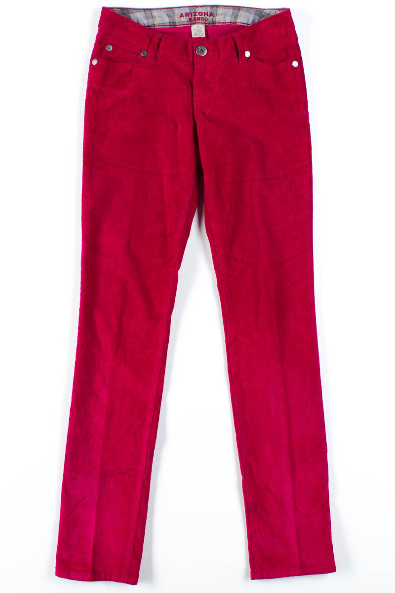 Raspberry Corduroy Pants