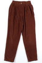 Rust Elastic Corduroy Pants