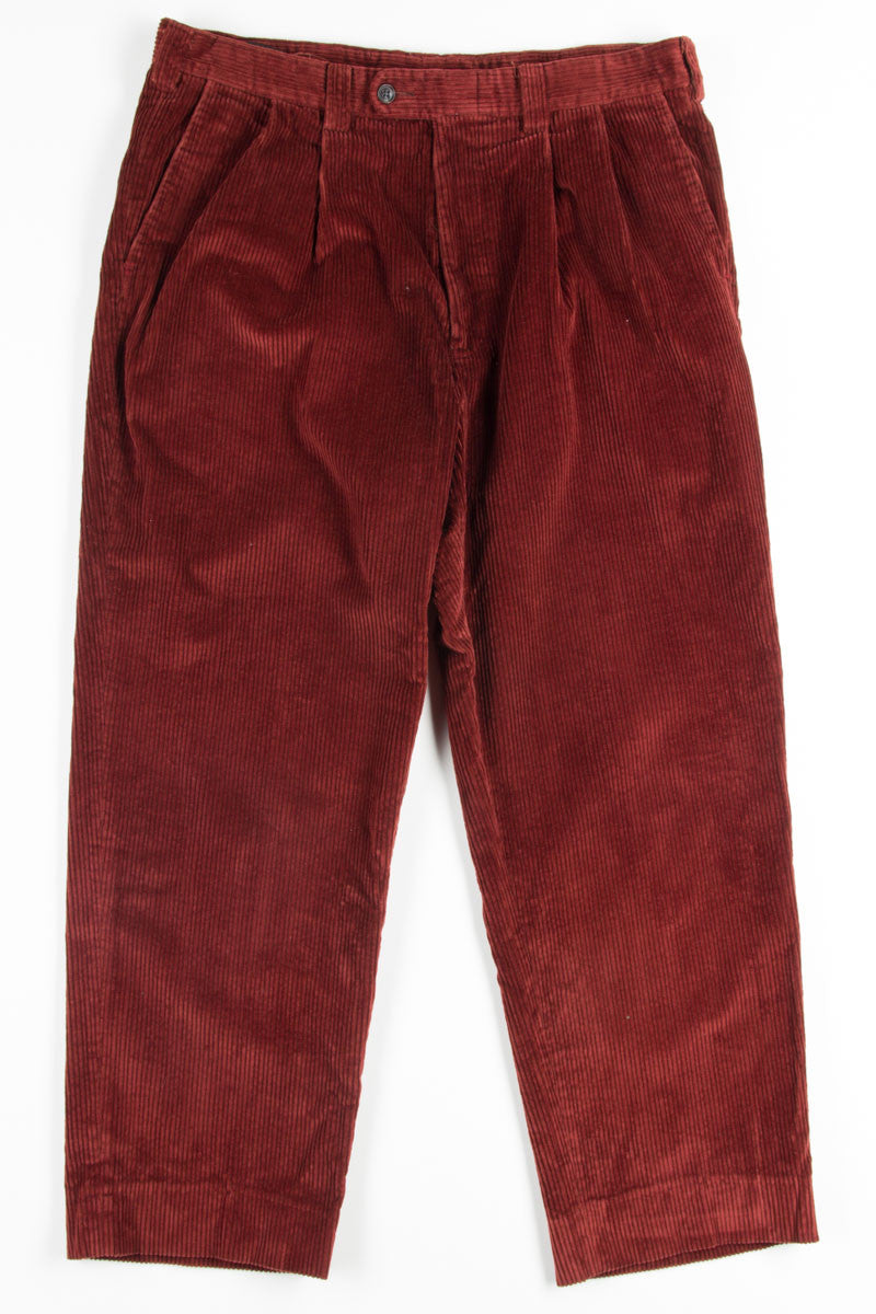 Burgundy Corduroy Pants 1