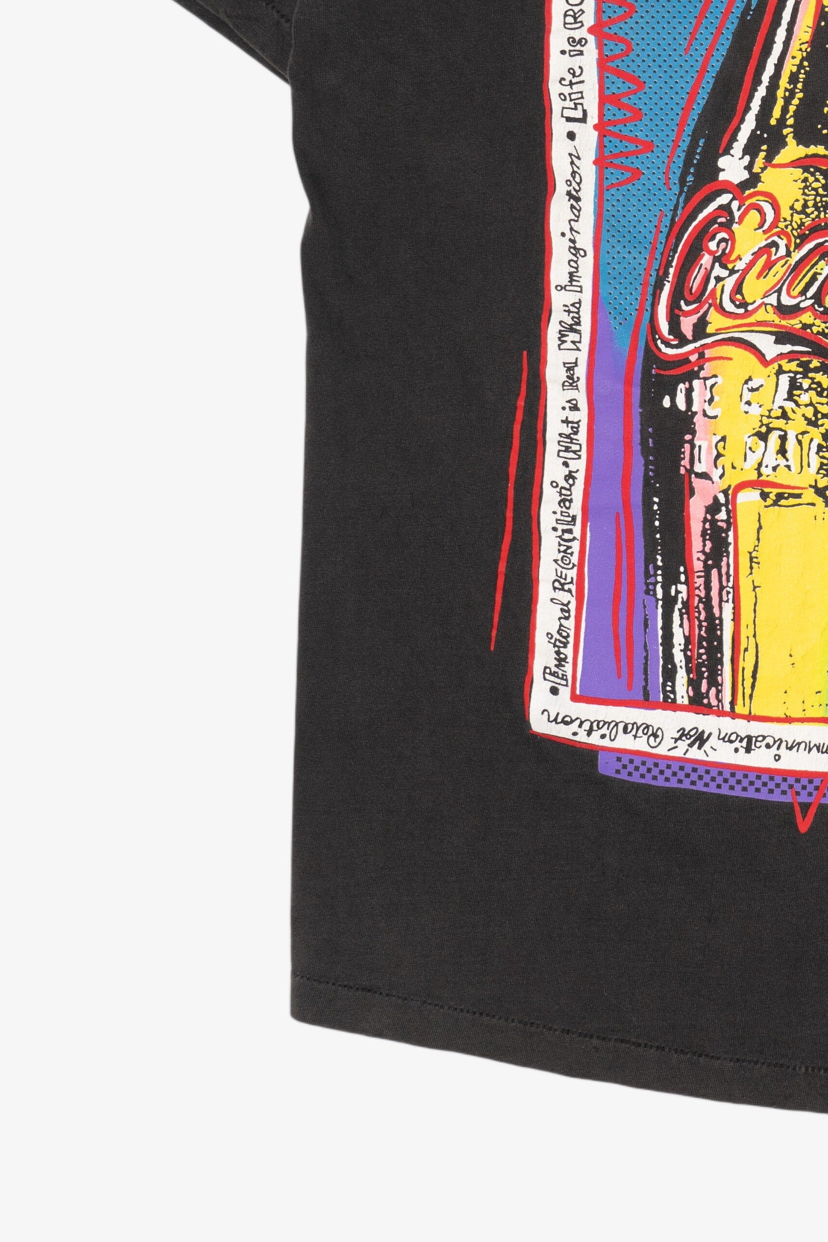 Vintage Coca-Cola Black Single Stitch T-Shirt (1990s)