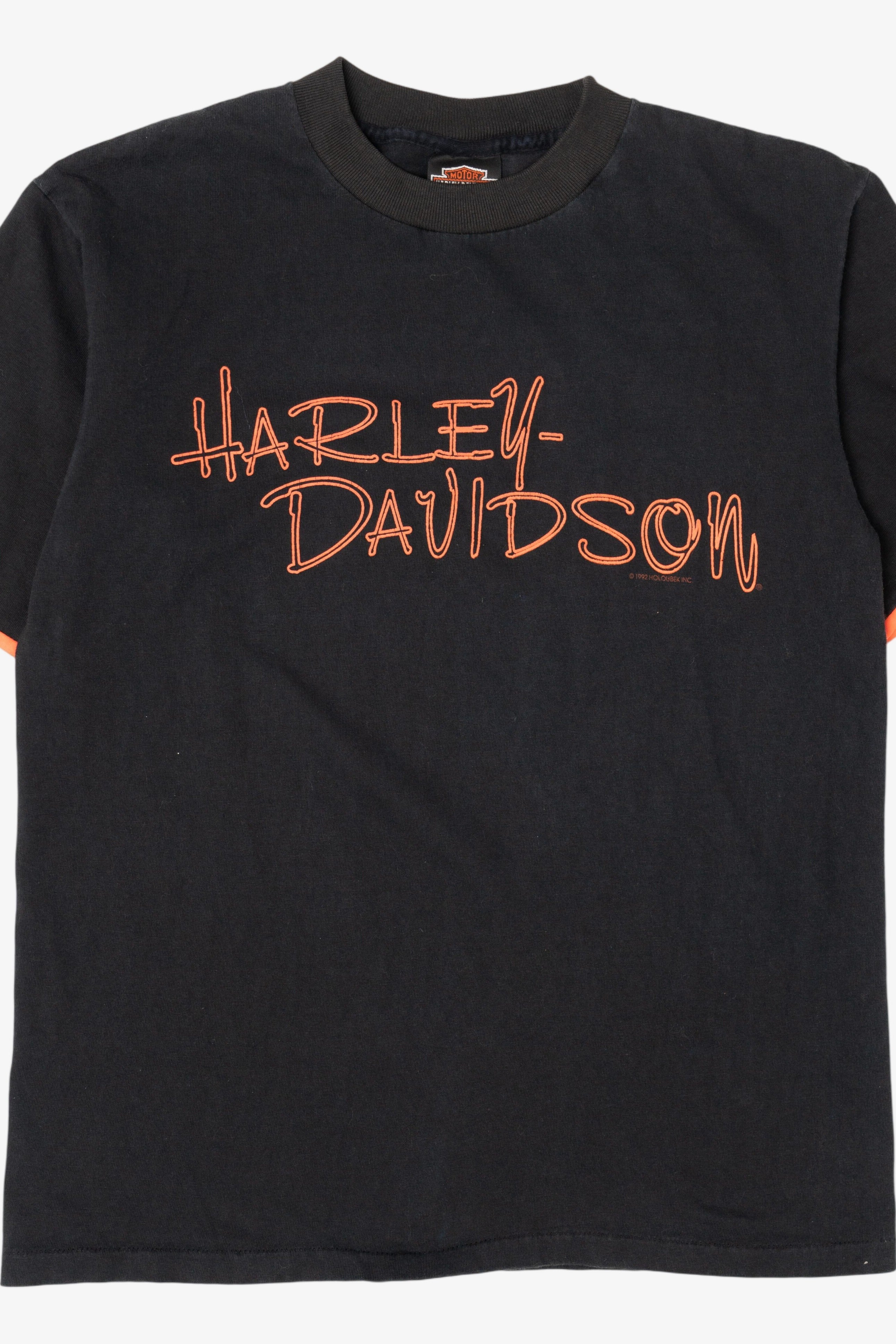 Vintage Black Harley Davidson Lebanon Missouri T-Shirt (1990s)