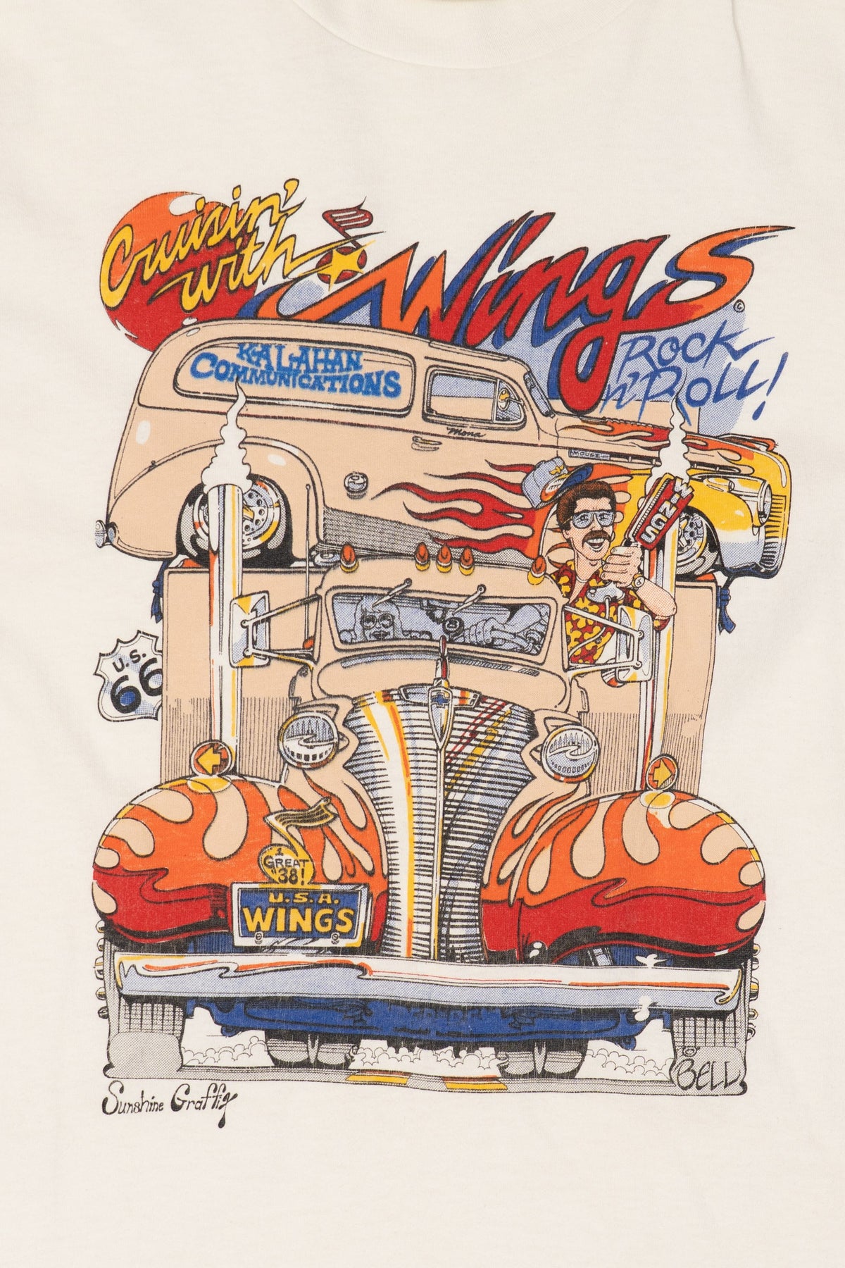 Vintage Cruisin With Wings Trucker Rock & Roll Single Stitch T-Shirt (1990s)