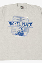 Vintage Gray Nickel Plate Bar & Grill Anniversary T-Shirt (1990s)