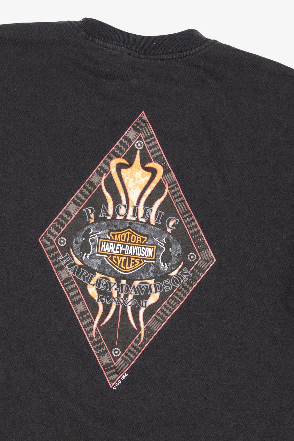 Vintage Pacific Harley Davidson Black T-Shirt (1990s)