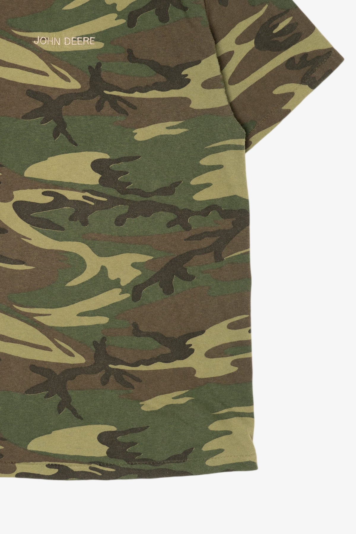 Vintage Green Camouflage John Deer Single Stitch T-Shirt (1990s)