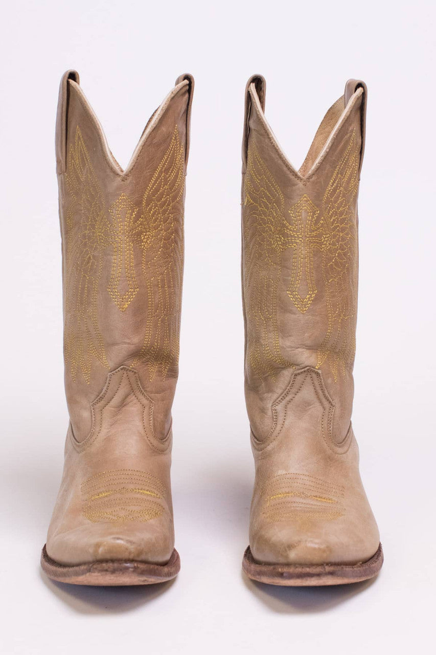 Tan Leather Cowboy Boots (6.5)
