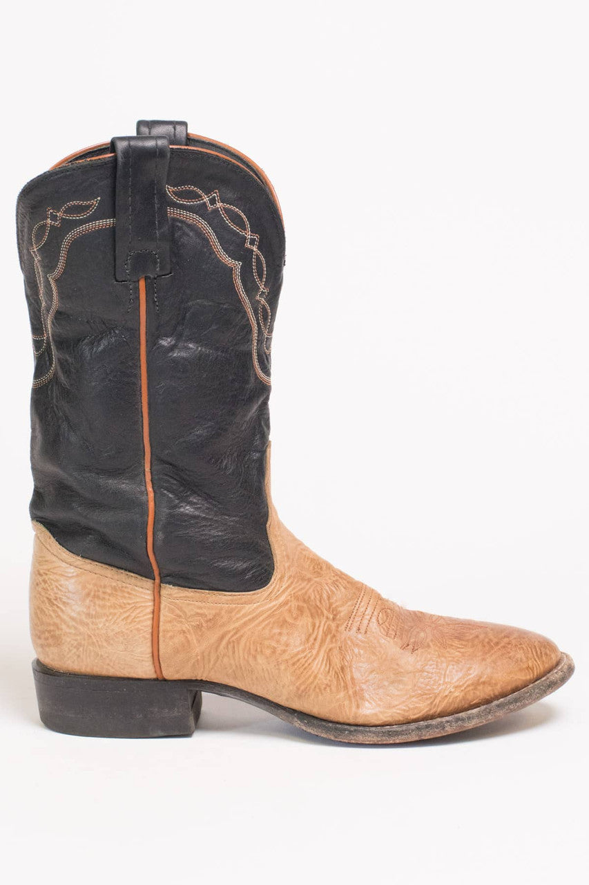 Black & Tan Vintage Cowboy Boots (7 M)