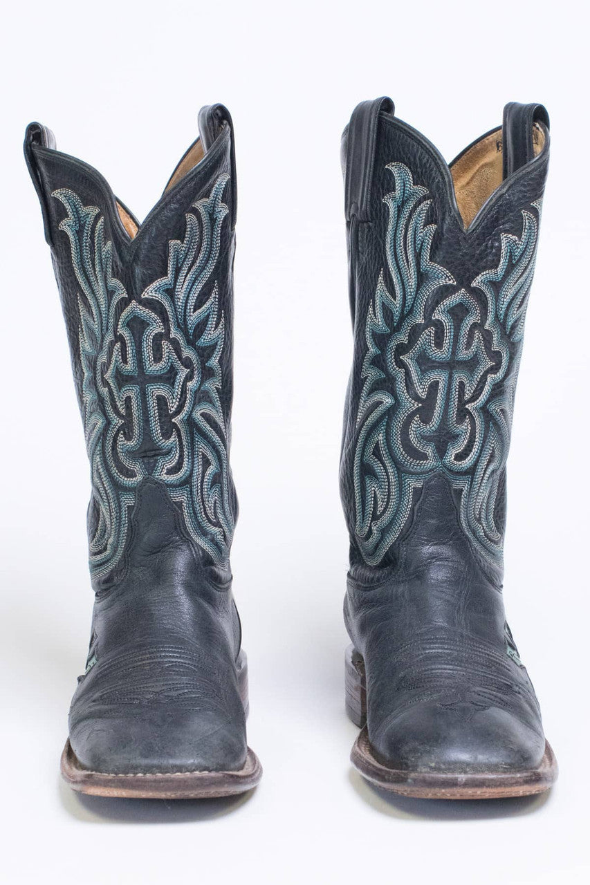 Cross Stitched Tony Lama Cowboy Boots (6 B)