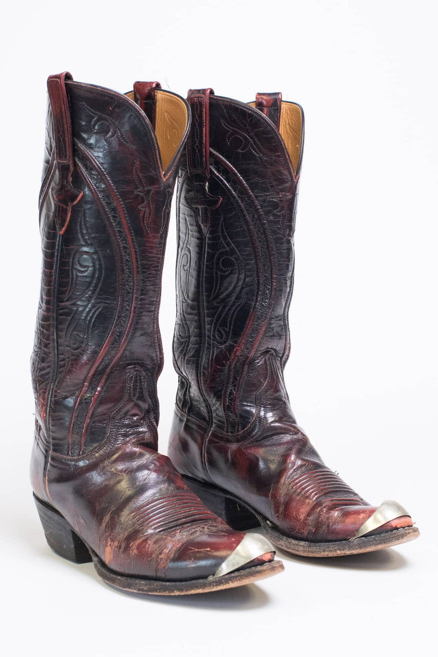 Metal Tipped Lucchese Cowboy Boots (7.5 B)