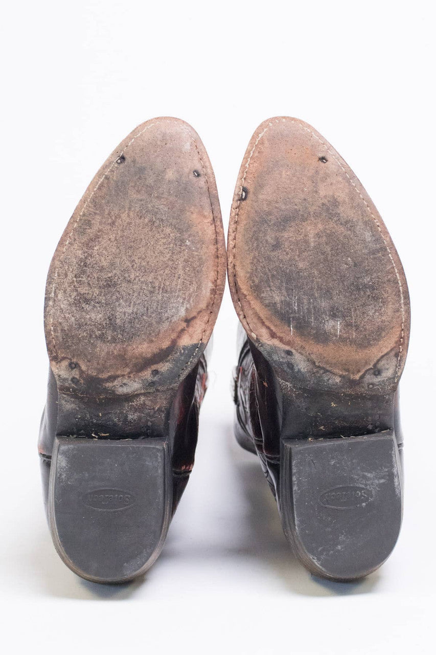 Metal Tipped Lucchese Cowboy Boots (7.5 B)
