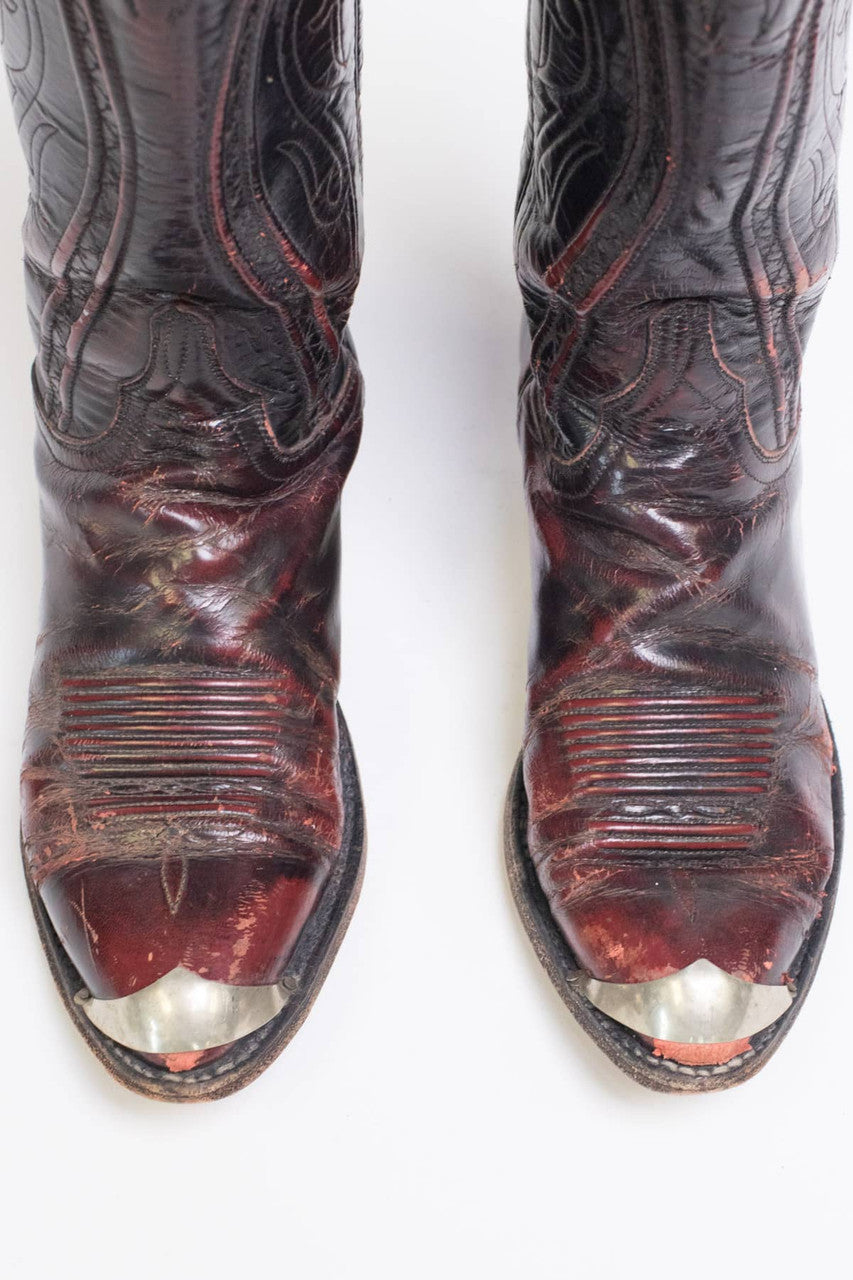 Metal Tipped Lucchese Cowboy Boots (7.5 B)