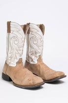 Durango Tan & White Cowboy Boots (12 D)