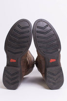 Brown Leather Stitched Justin Boots (10 D)