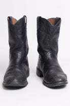 Black Leather Justin Boots (6 B)