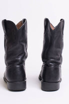 Black Leather Justin Boots (6 B)