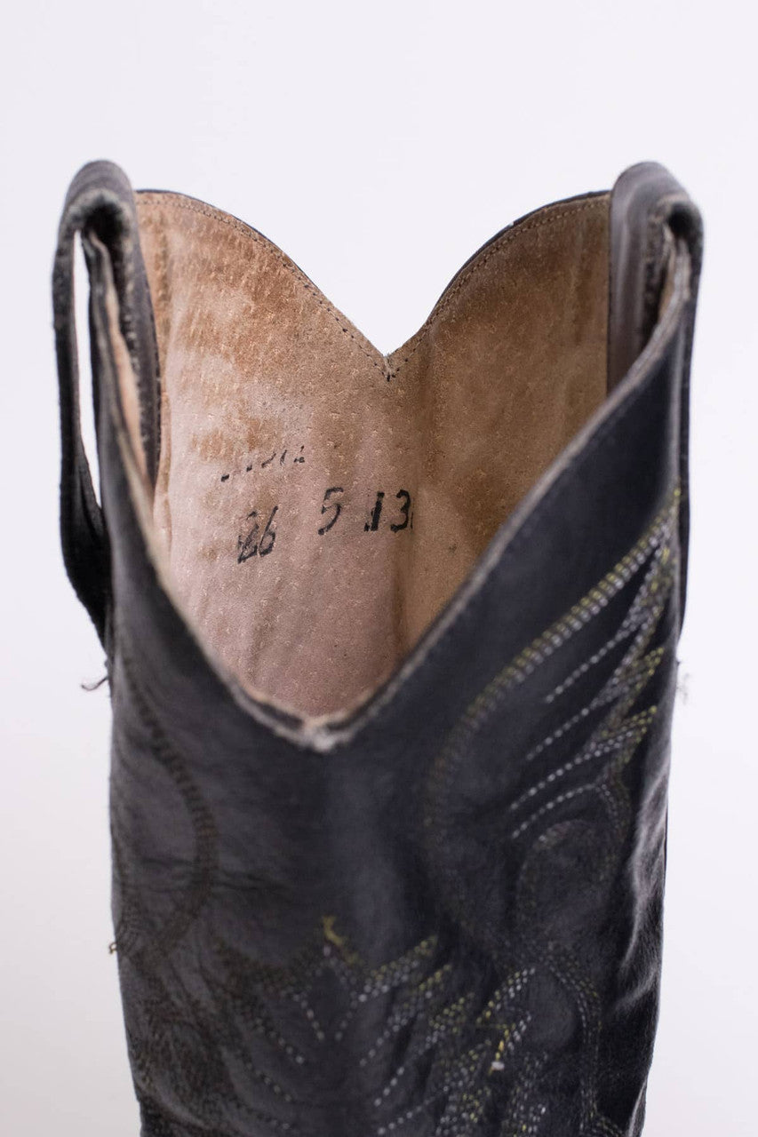 Vintage Snakeskin Leather Cowboy Boots (5 D)