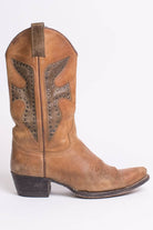 Vintage Leather Studded Frye Cowboy Boots (7 M)