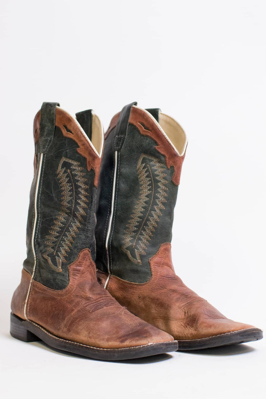 Vintage Old West Cowboy Boot (9.5 D)