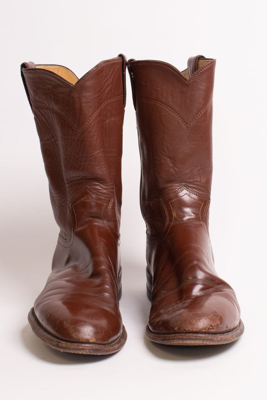 Brown Leather Vintage Justin Boots