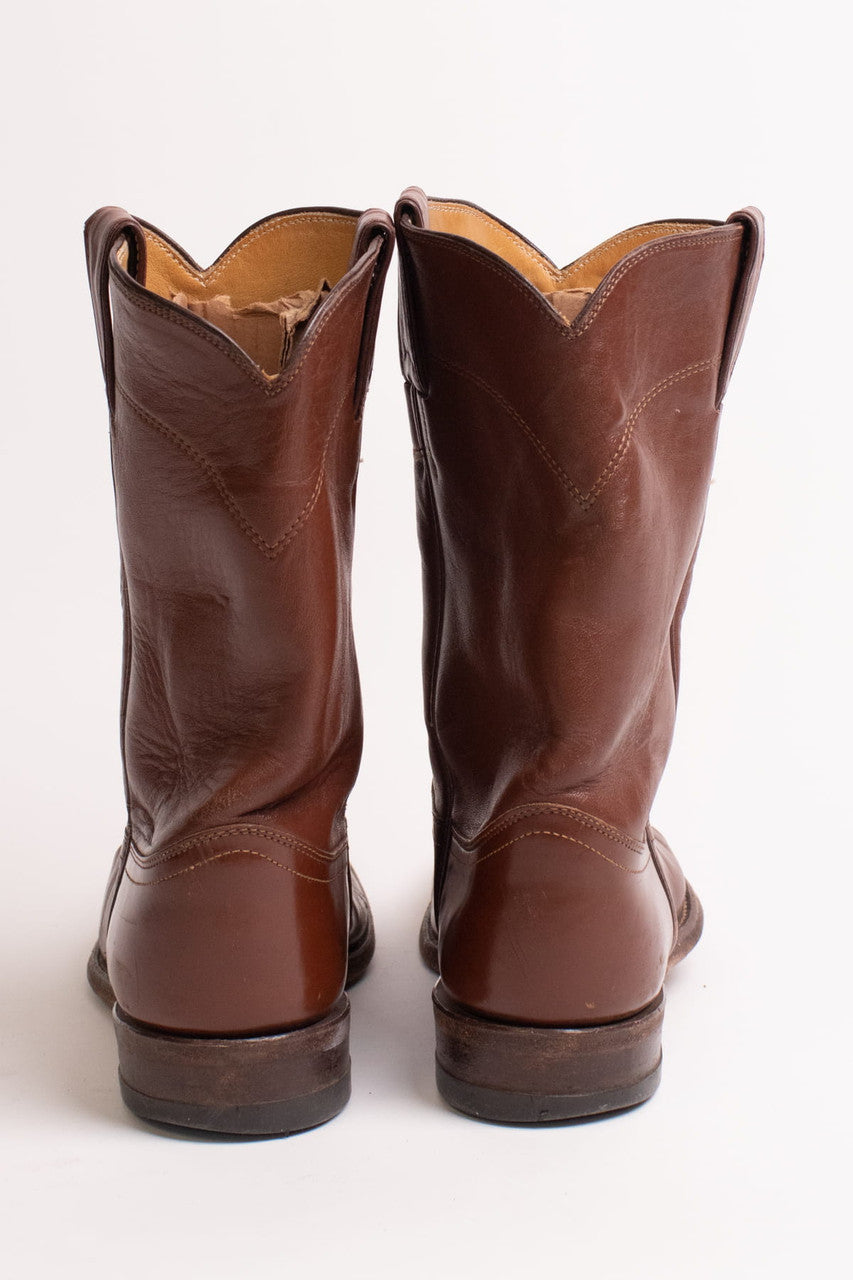 Brown Leather Vintage Justin Boots