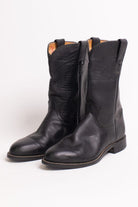 Black Leather Justin Boots (6 D)