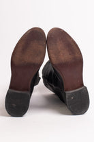 Black Leather Justin Boots (6 D)