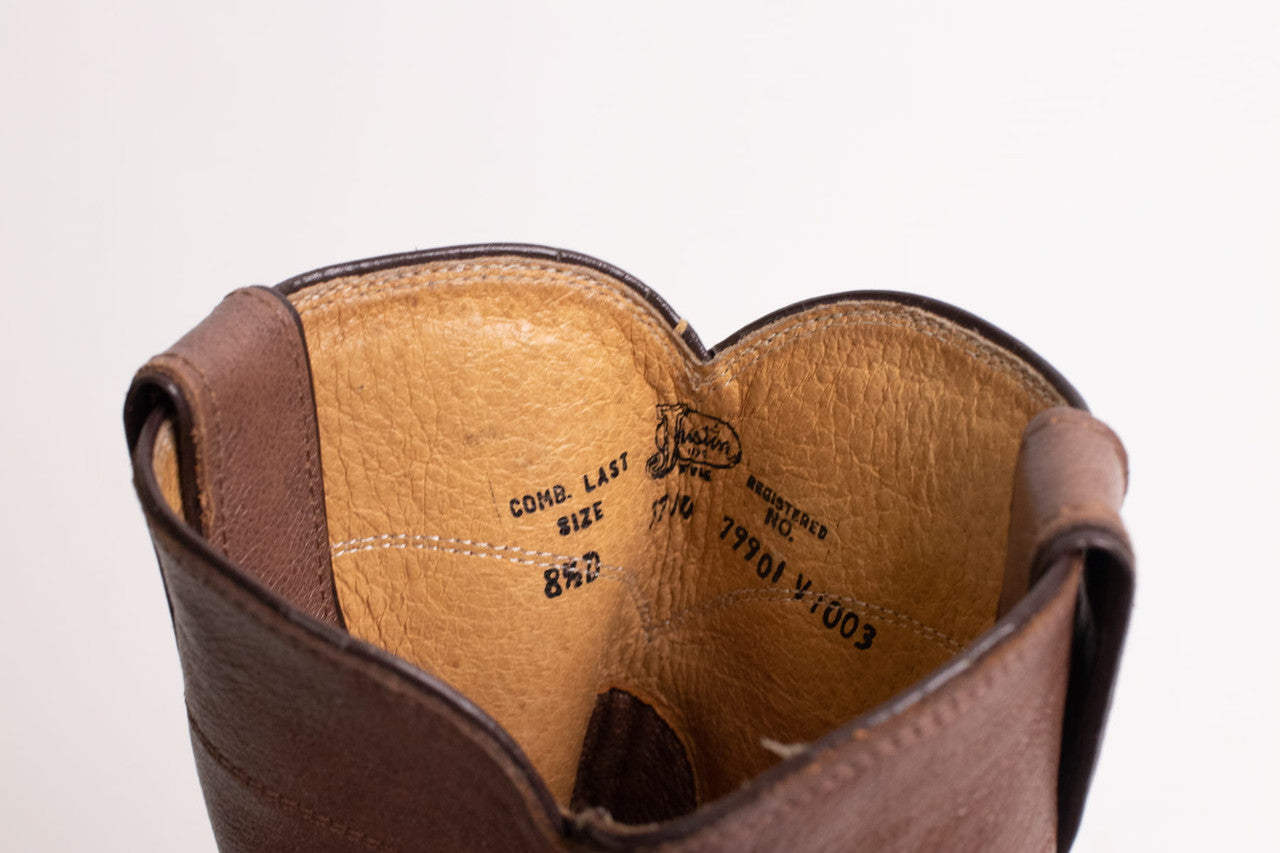 Vintage Pebbled Leather Justin Boots (8.5 D)