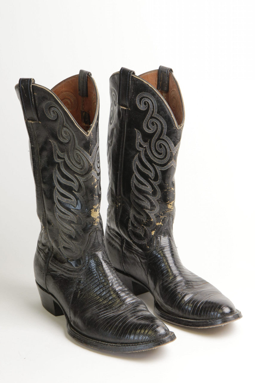 Black 11 D Cowboy Boots