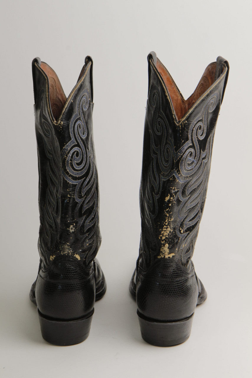 Black 11 D Cowboy Boots