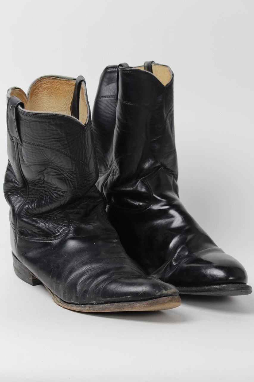 Black Cowboy Boots 12 D
