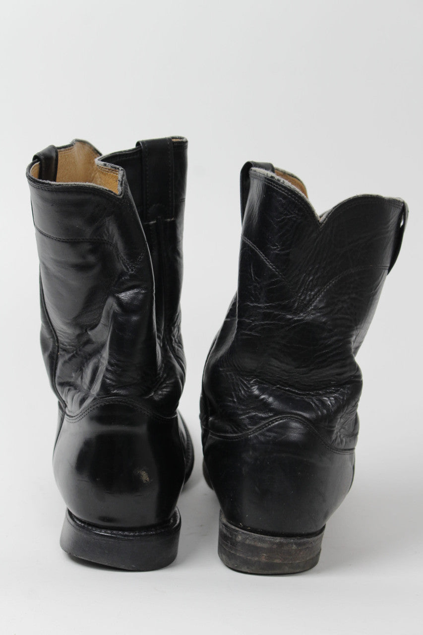 Black Cowboy Boots 12 D