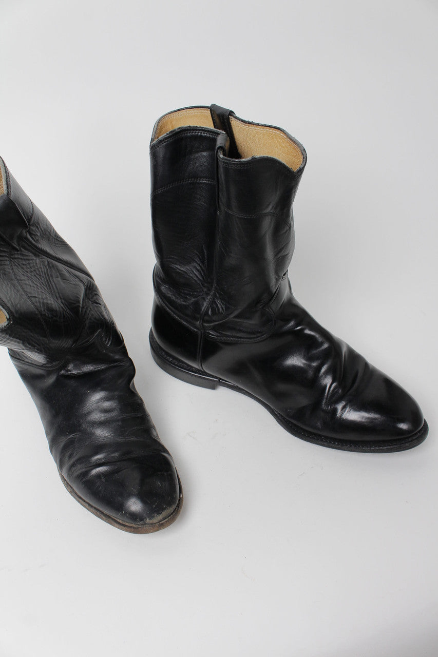 Black Cowboy Boots 12 D