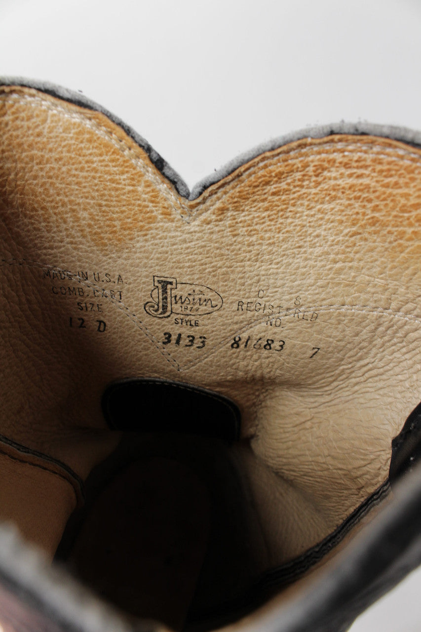 Black Cowboy Boots 12 D