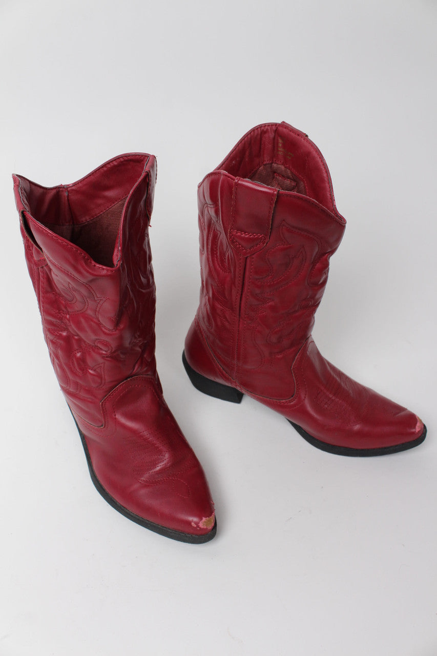Red Rampage Cowboy Boots (Sz. 8M) 1266