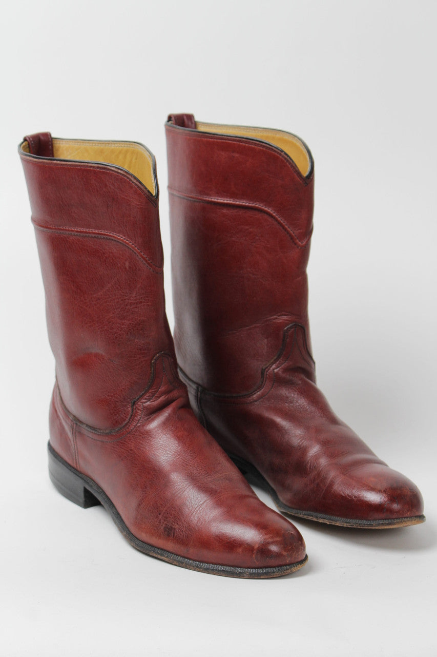 Brown Justin Cowboy Boots (Sz. 7 D) 1268