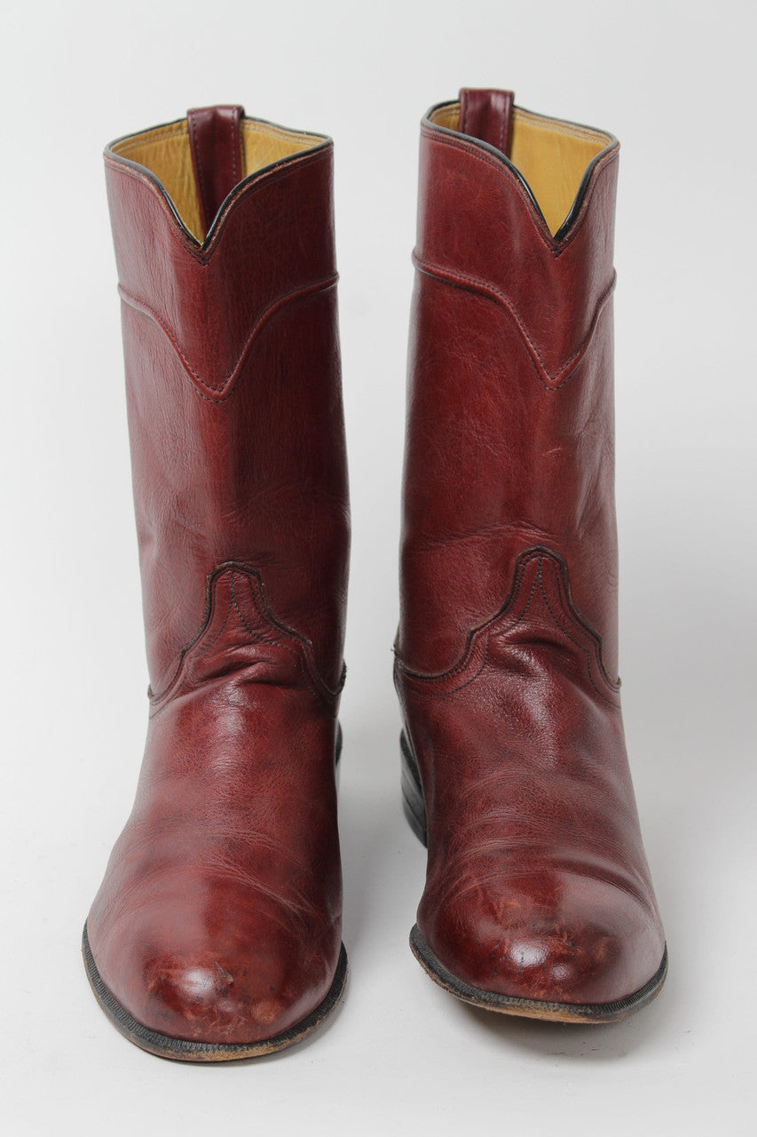 Brown Justin Cowboy Boots (Sz. 7 D) 1268